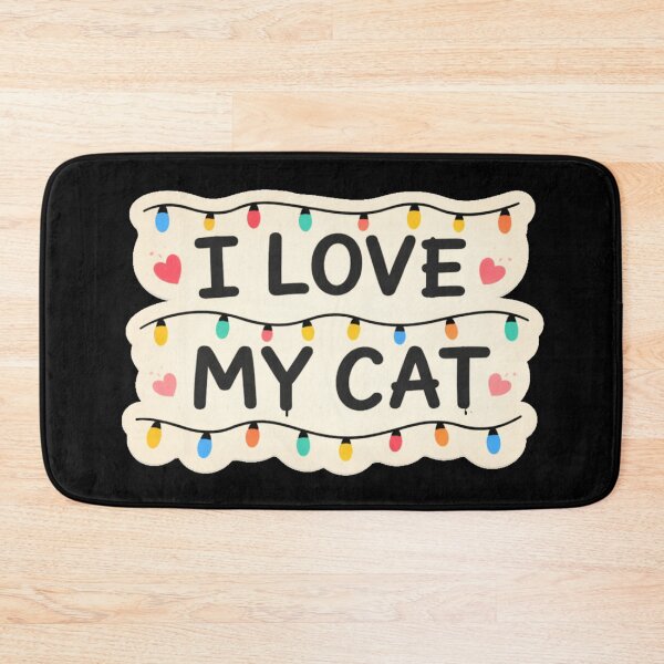 Item preview, the writing i love my cat with the lights form hawkins  designed and sold by zuzzelek44.