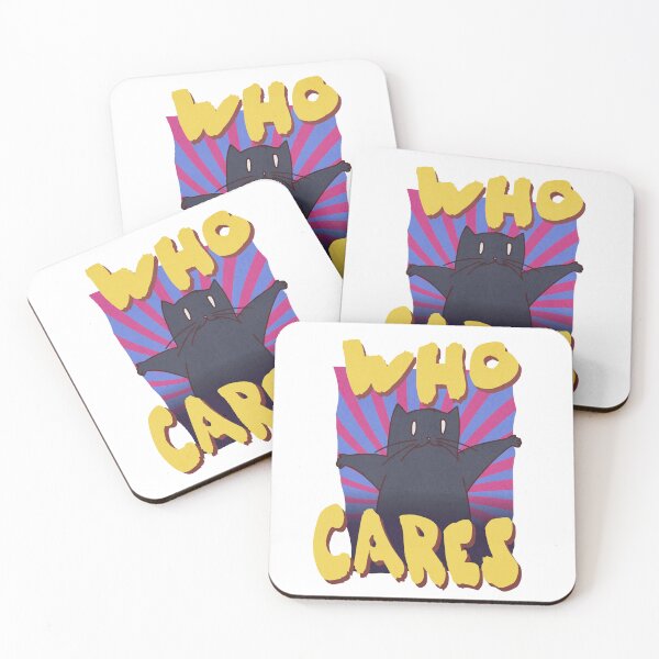 Item preview, Funny Cat Shirt – Who Cares Meme Style – Sarcastic Lazy Cat Tee designed and sold by Proto Lab Studio.