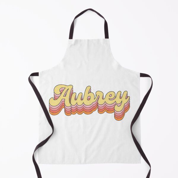 Item preview, Aubrey Name - Retro Pastel Script Lettering with Layered 70s Style designed and sold by BADGECRAFT STUDIO.