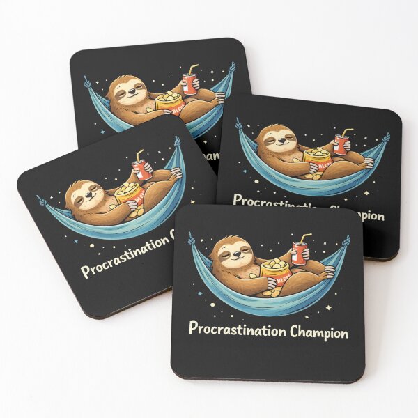 Item preview, Procrastination Champion Funny Sloth T-Shirt, Snack Lover Gift, Lazy Day Humor designed and sold by MagicMicki.