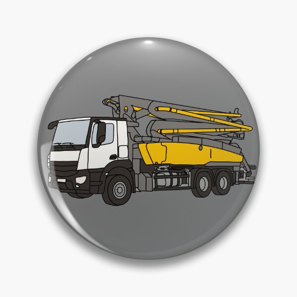 Item preview, Simple Concrete Pump Truck Illustration with grey background designed and sold by ElceMare.