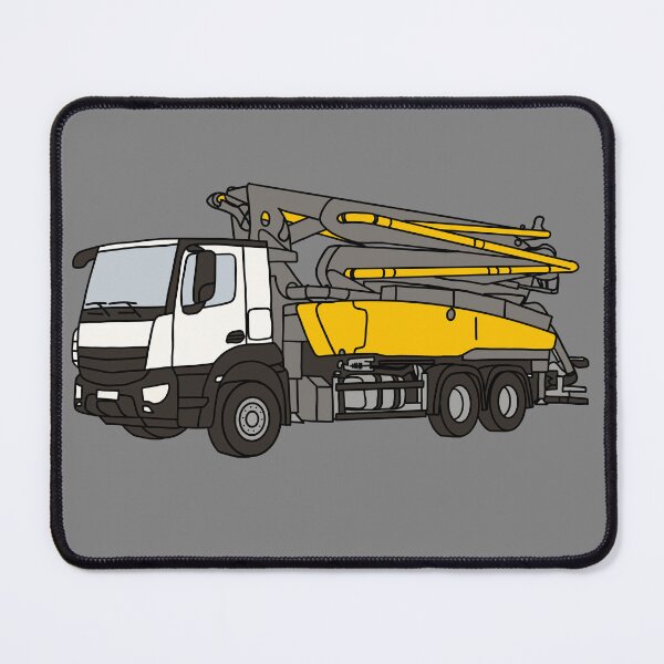 Item preview, Simple Concrete Pump Truck Illustration with grey background designed and sold by ElceMare.