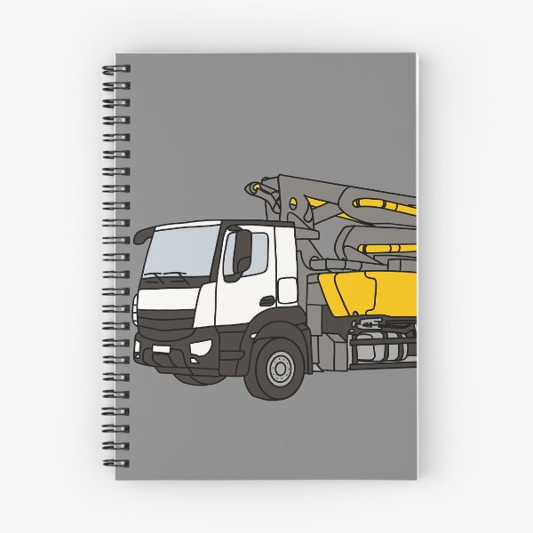 Item preview, Simple Concrete Pump Truck Illustration with grey background designed and sold by ElceMare.