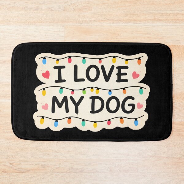 Item preview, writing i love my dog with lights from hawkins  designed and sold by zuzzelek44.