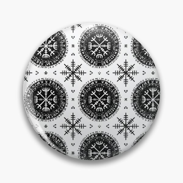 Item preview, Nordic Rune Pattern – Viking Vegvisir & Helm of Awe Symbol designed and sold by MythologyRealm.