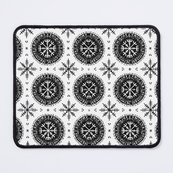 Item preview, Nordic Rune Pattern – Viking Vegvisir & Helm of Awe Symbol designed and sold by MythologyRealm.