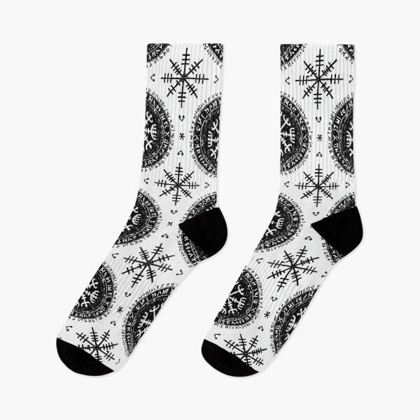 Item preview, Nordic Rune Pattern – Viking Vegvisir & Helm of Awe Symbol designed and sold by MythologyRealm.