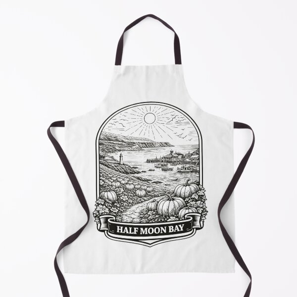 Item preview, Half Moon Bay, California Line Art Illustration designed and sold by Myra365Art.