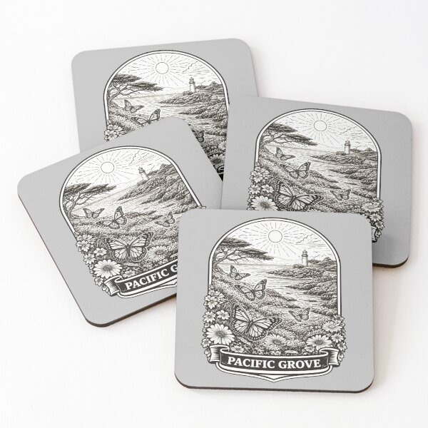 Item preview, Pacific Grove, California Line Art Illustration designed and sold by Myra365Art.