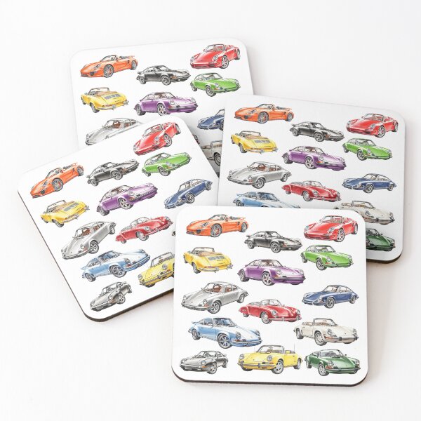 Artikelvorschau, Klassische Porsche Kollektion – Vintage-Sportwagen-Muster entworfen und verkauft von PAPIRO SIGLO XXI.