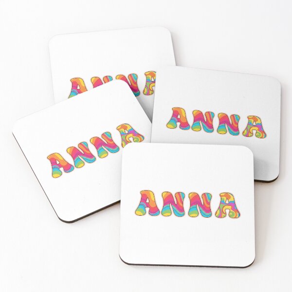 Artikelvorschau, ❤️ Personalisiertes Retro-Shirt mit Wellenmuster für Anna, Kaffeetasse, Aufkleber – Geschenkidee entworfen und verkauft von HelixPedia.