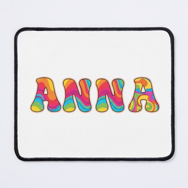 Item preview, ❤️ Anna Personalized Name Wavy Retro Shirt, Coffee Mug, Sticker Gift designed and sold by HelixPedia.