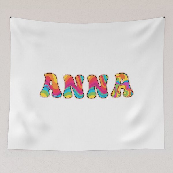 Artikelvorschau, ❤️ Personalisiertes Retro-Shirt mit Wellenmuster für Anna, Kaffeetasse, Aufkleber – Geschenkidee entworfen und verkauft von HelixPedia.