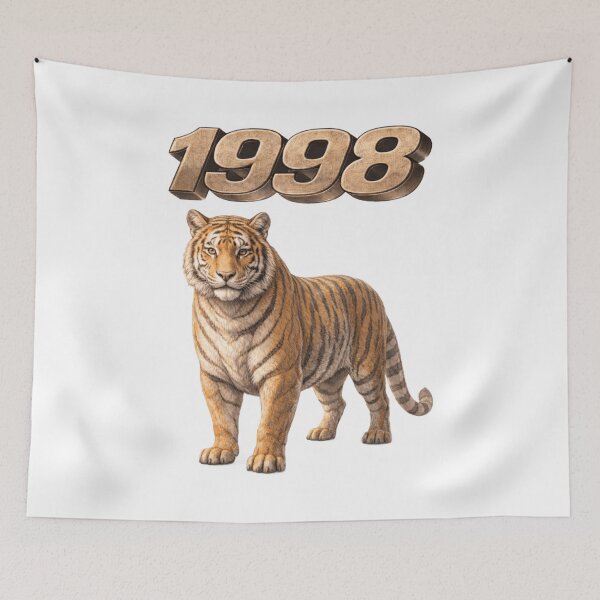 Item preview, 1998 Year of the Tiger Eastern Zodiac Strength Power Design designed and sold by AlexLineArt.