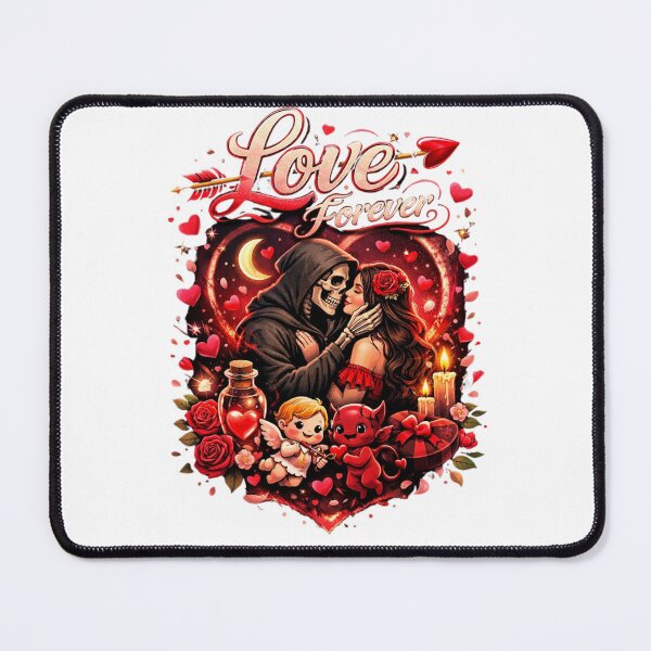 Item preview, Romantic Vampire Couple | Gothic Love Heart Illustration designed and sold by YASboutik.