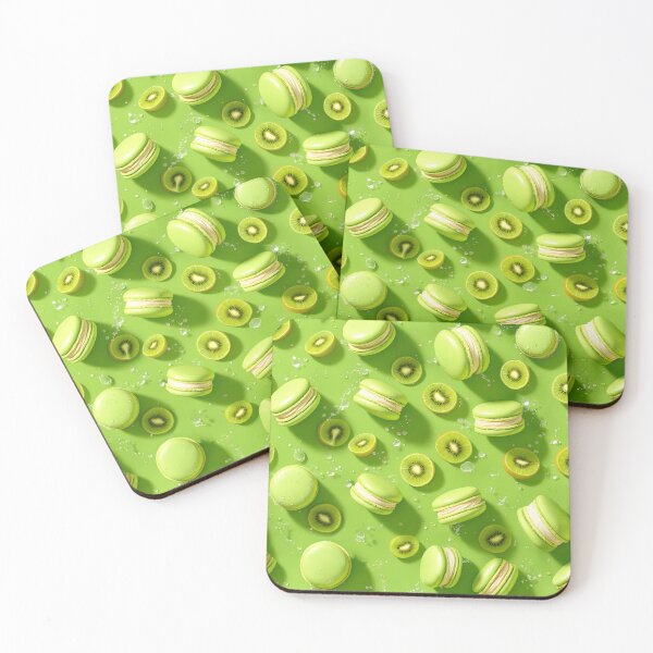 Item preview, Kiwi Macarons with Lime Slices on Green designed and sold by FunnyTeeByMe.