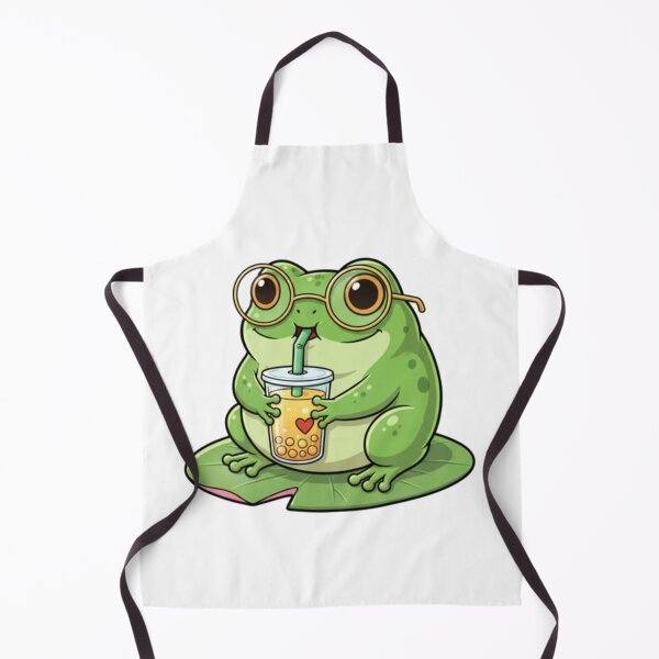 Item preview, Una rana linda disfrutando un bubble tea designed and sold by JonysCreativeDesigns.