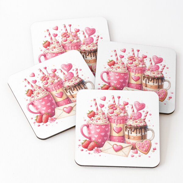 Item preview, Valentine Hot Cocoa | Heart Mug and Sweet Treats Graphic designed and sold by YASboutik.