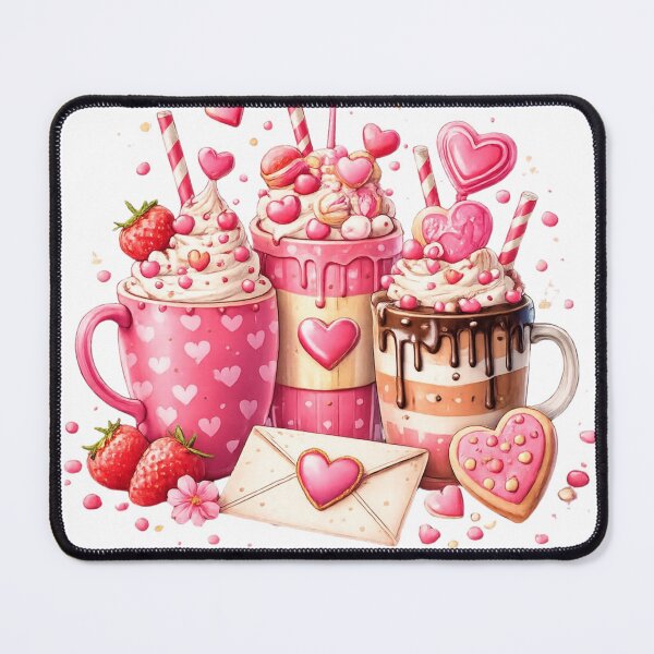 Item preview, Valentine Hot Cocoa | Heart Mug and Sweet Treats Graphic designed and sold by YASboutik.
