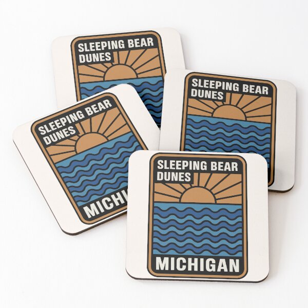 Item preview, Sleeping Bear Dunes Michigan - Sunset Card Design designed and sold by TheOldMittenIllustrated.
