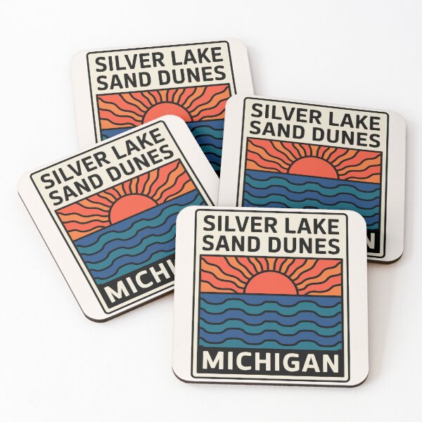 Item preview, Silver Lake Sand Dunes Michigan - Sunset Card Design designed and sold by TheOldMittenIllustrated.
