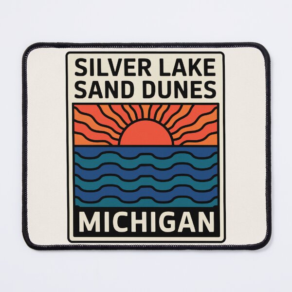 Item preview, Silver Lake Sand Dunes Michigan - Sunset Card Design designed and sold by TheOldMittenIllustrated.