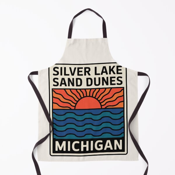 Item preview, Silver Lake Sand Dunes Michigan - Sunset Card Design designed and sold by TheOldMittenIllustrated.