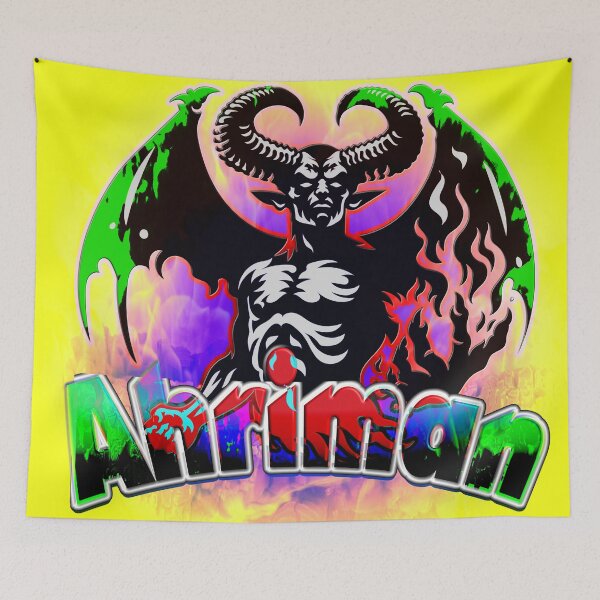 Item preview, Ahriman (Black & Yellow) – Occult Mythology Art | Darkness & Duality Illustration designed and sold by Brooklyn Hearty.