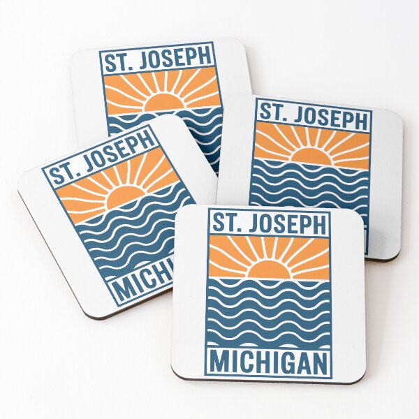 Item preview, St. Joseph Michigan - Sunset Card Design designed and sold by TheOldMittenIllustrated.