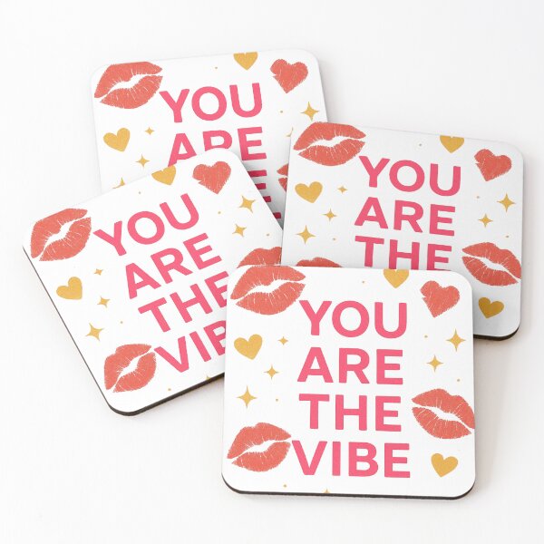 Item preview, You Are The Vibe Quote – Positive Aesthetic Lips Heart Feminine Design designed and sold by Painted Moon by Luna Bee™.