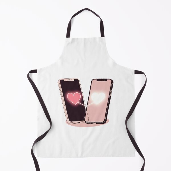 Item preview, Smartphones show hearts to represent connection during online interactions between two people at a distance designed and sold by SpaceartLilu.