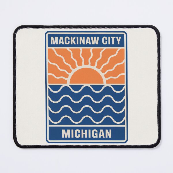 Item preview, Mackinaw City Michigan - Sunset Card Design designed and sold by TheOldMittenIllustrated.