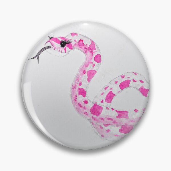Artikelvorschau, Rosa Diva Hakennasennatter Aquarell entworfen und verkauft von SienasArtStore.