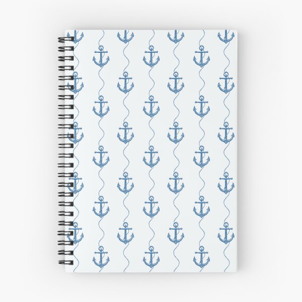 Item preview, Seamless nautical pattern with blue anchors in vintage style designed and sold by Rômulo Queiroz.