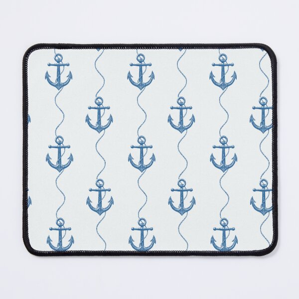 Item preview, Seamless nautical pattern with blue anchors in vintage style designed and sold by Rômulo Queiroz.