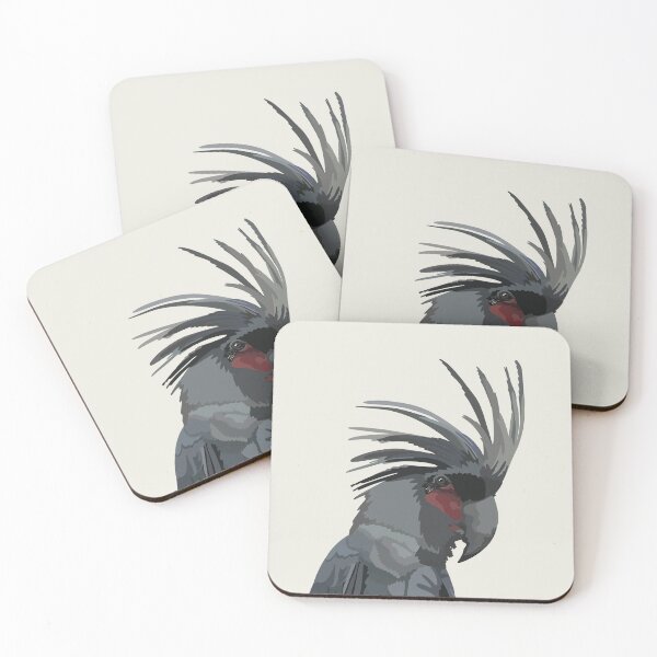 Item preview, Black Palm Cockatoo Illustration Wildlife Art designed and sold by PrettylittlepastelUk.