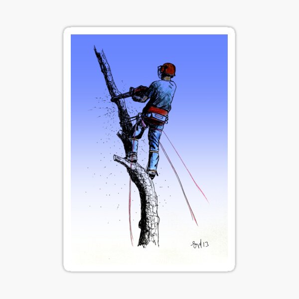 Tree Surgeon Vinyl Decal Arborist Sticker Tree Trimming Trimmer Clearing
