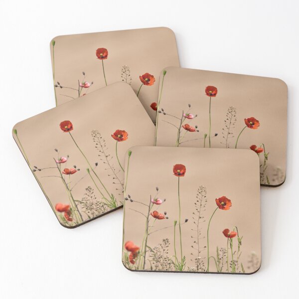 Item preview, Red Poppies and Seedpods Blooming designed and sold by Imagerisium.