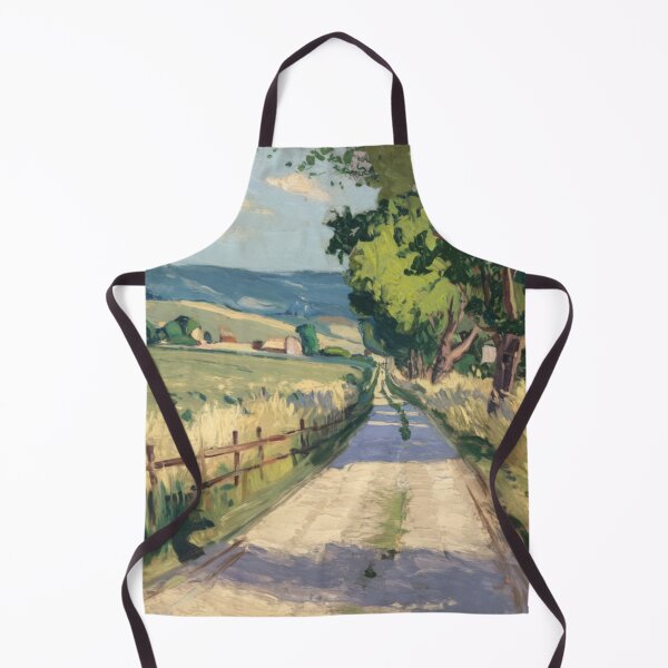 Item preview, French Country Road Painting | Pastoral Landscape with Fields and Fence designed and sold by CARRAANN.