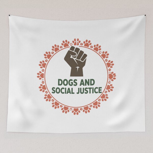 Item preview, Dogs and Social Justice: Retro Paw Print Activism designed and sold by MarElfArtelier.