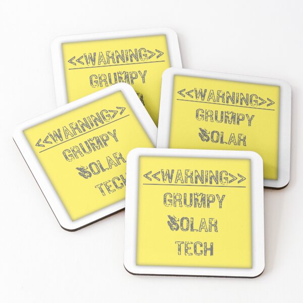 Item preview, Warning Grumpy Solar Tech - Funny Jobsite Sign designed and sold by Myghostpixel.