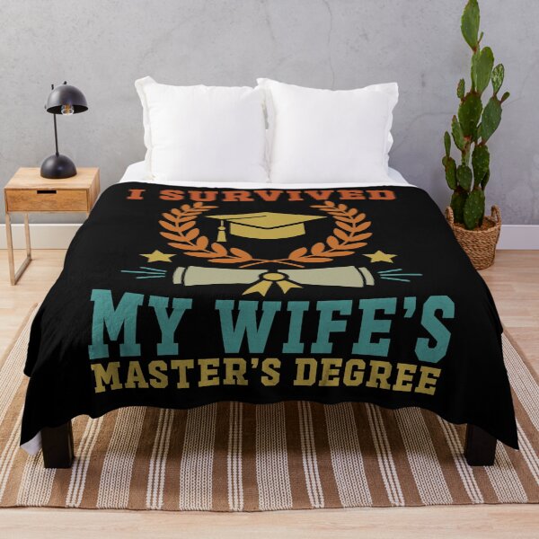 Item preview, I Survived My Wife‘s Masters Degree Graduate Diploma MBA Graduation Oversized designed and sold by gunaone-design.
