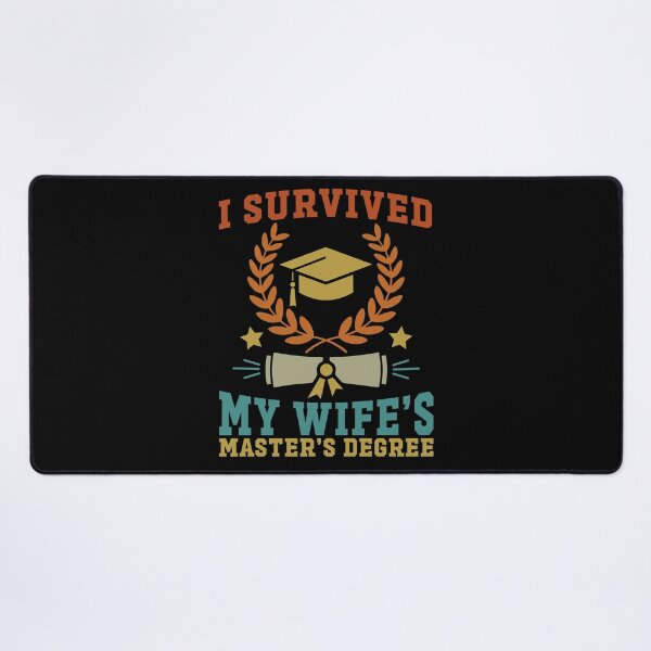 Item preview, I Survived My Wife‘s Masters Degree Graduate Diploma MBA Graduation Oversized designed and sold by gunaone-design.