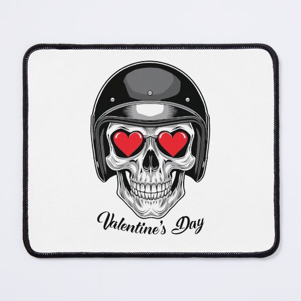 Item preview, Valentine’s Day Biker Skull designed and sold by TwoWheels-shop.