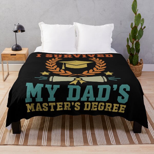 Item preview, I Survived My Dad‘s Masters Degree Graduate Diploma Dad Phd Graduation Oversized designed and sold by gunaone-design.