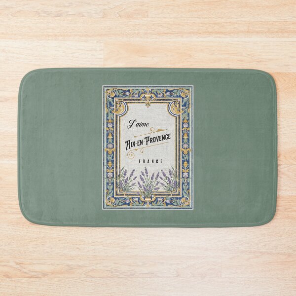 Item preview, J’aime Aix-en-Provence – Lavender Mosaic Art Print | France designed and sold by FrancophileFun.