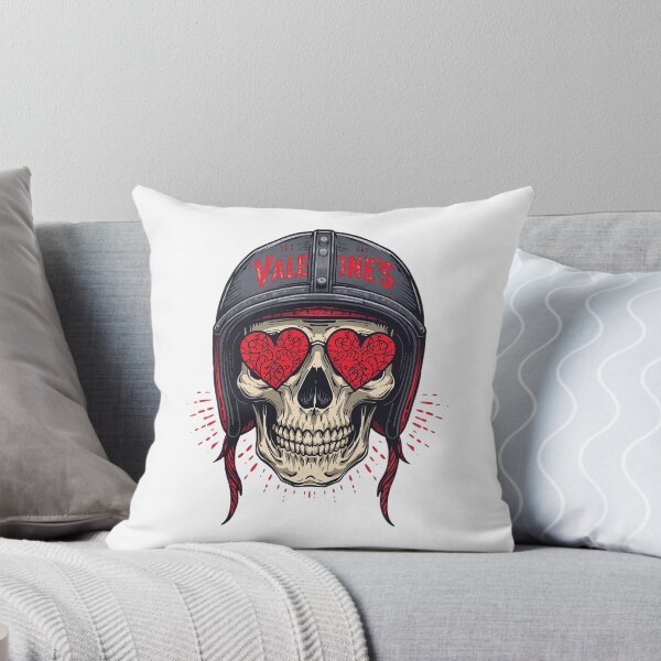 Item preview, Valentine’s Biker Skull designed and sold by TwoWheels-shop.