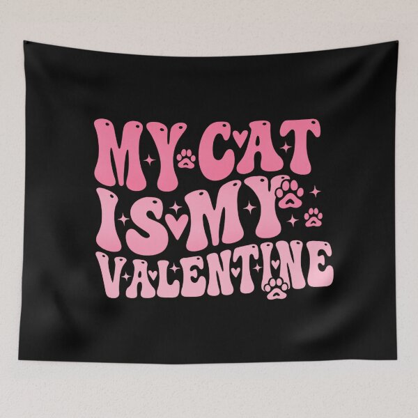 Item preview, my cat is my valentine cute and funny cat lover design  designed and sold by zuzzelek44.
