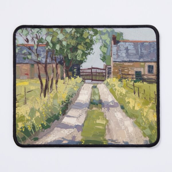 Item preview, French Farm Path Painting | Rural Countryside Landscape designed and sold by CARRAANN.