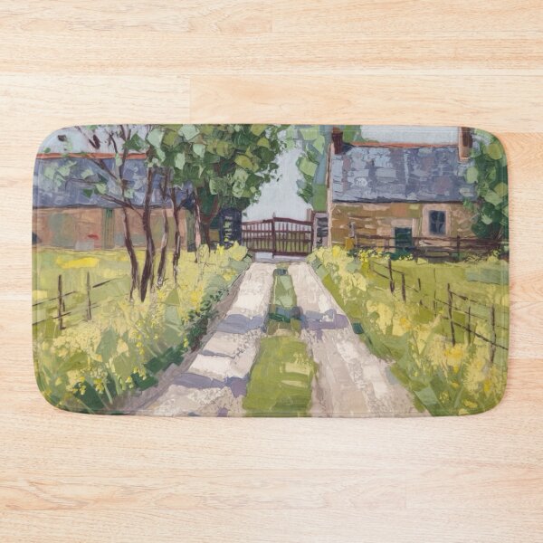 Item preview, French Farm Path Painting | Rural Countryside Landscape  designed and sold by CARRAANN.